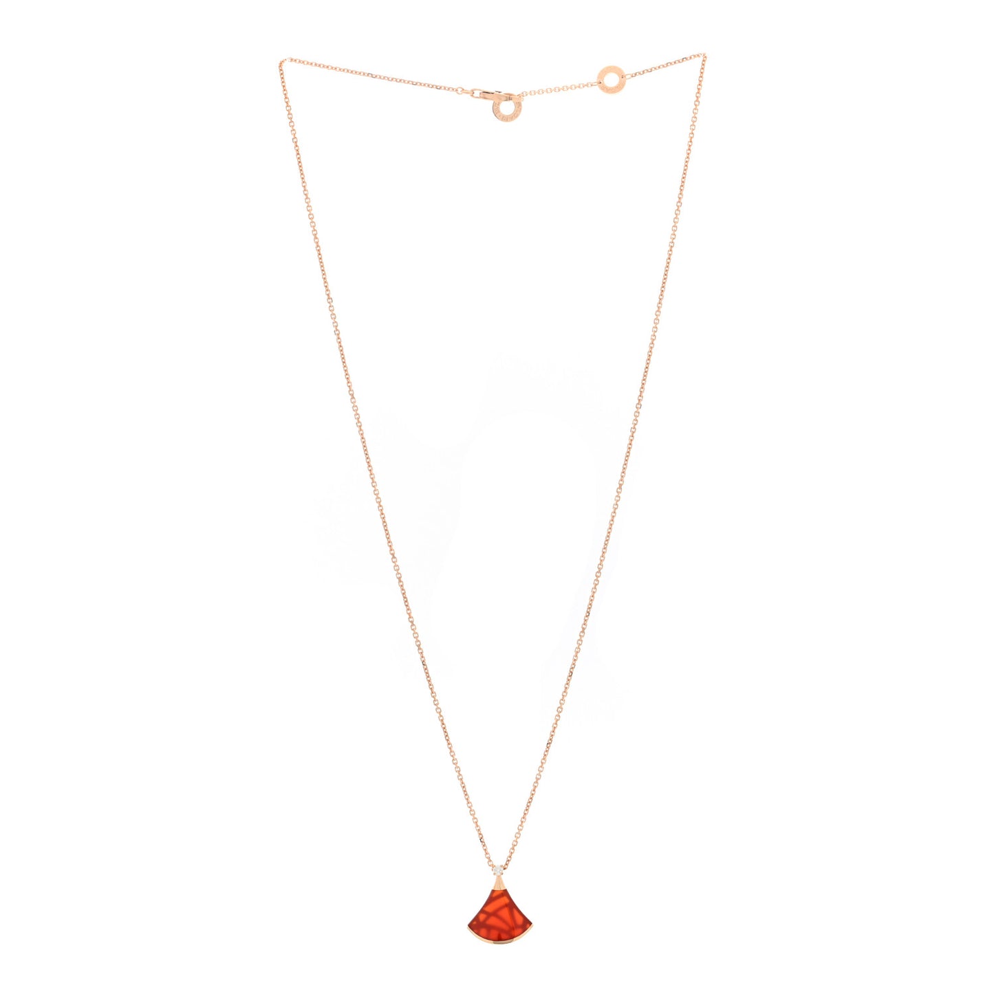18K Rose Gold Diamond Carnelian Divas' Dream Pendant Necklace