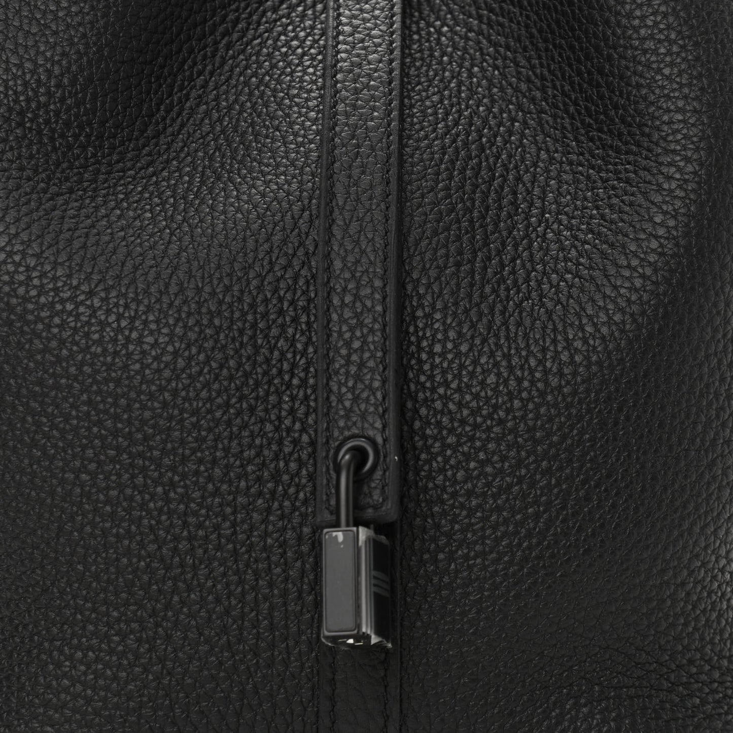 Taurillon Clemence Monochrome Picotin Lock 22 MM Black