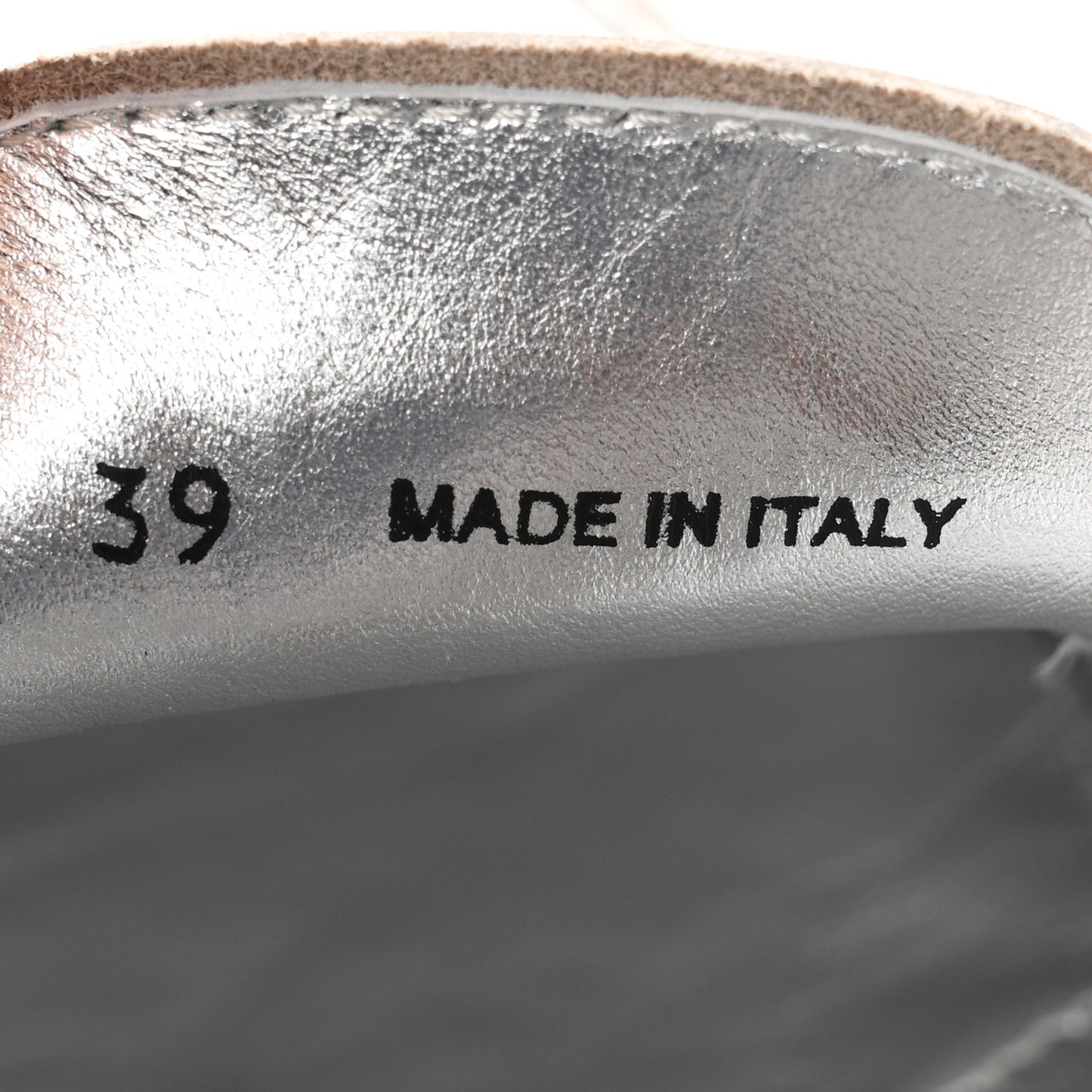 Vitello Deco Penny Loafer 39 Argento