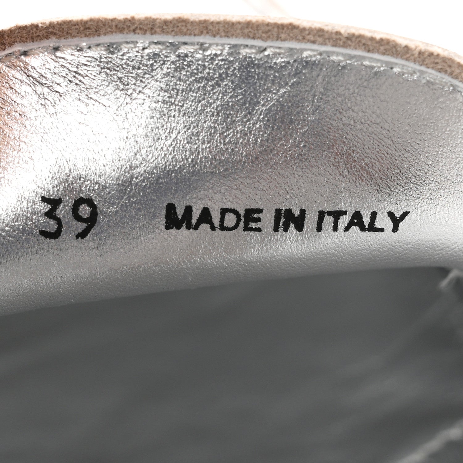 Miu Miu Vitello Deco Penny Loafer 39 Argento 9 of 10
