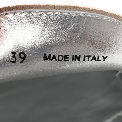Miu Miu Vitello Deco Penny Loafer 39 Argento 9 of 10