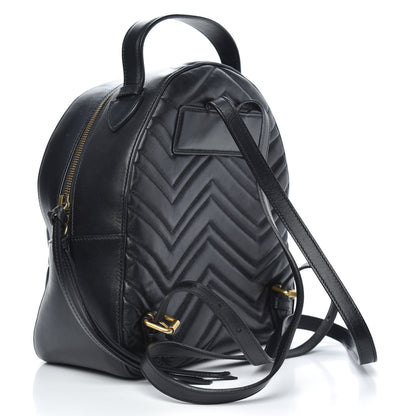 Gucci Calfskin Matelasse GG Marmont Backpack Black 3 of 11