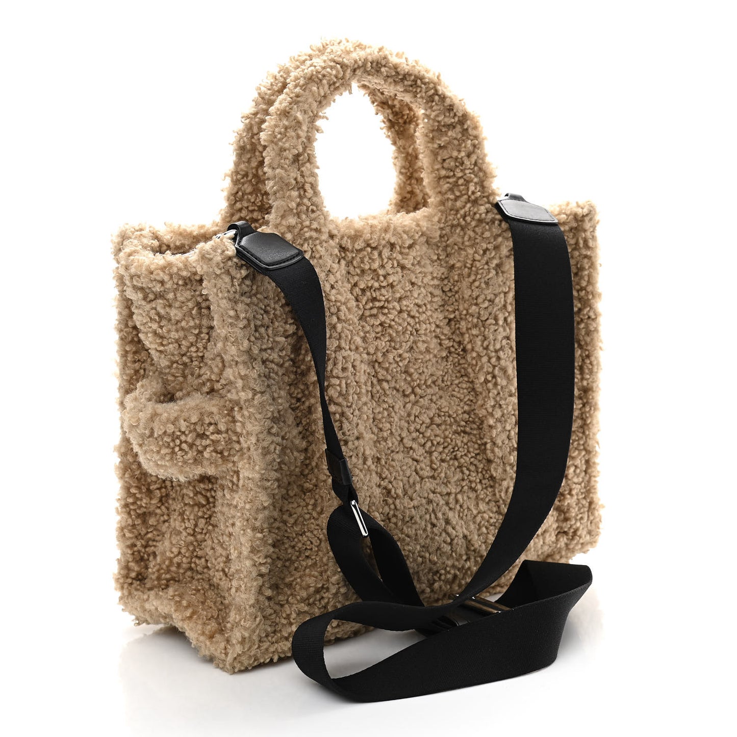 Polyester Cotton Medium The Teddy Traveler Tote Bag Beige