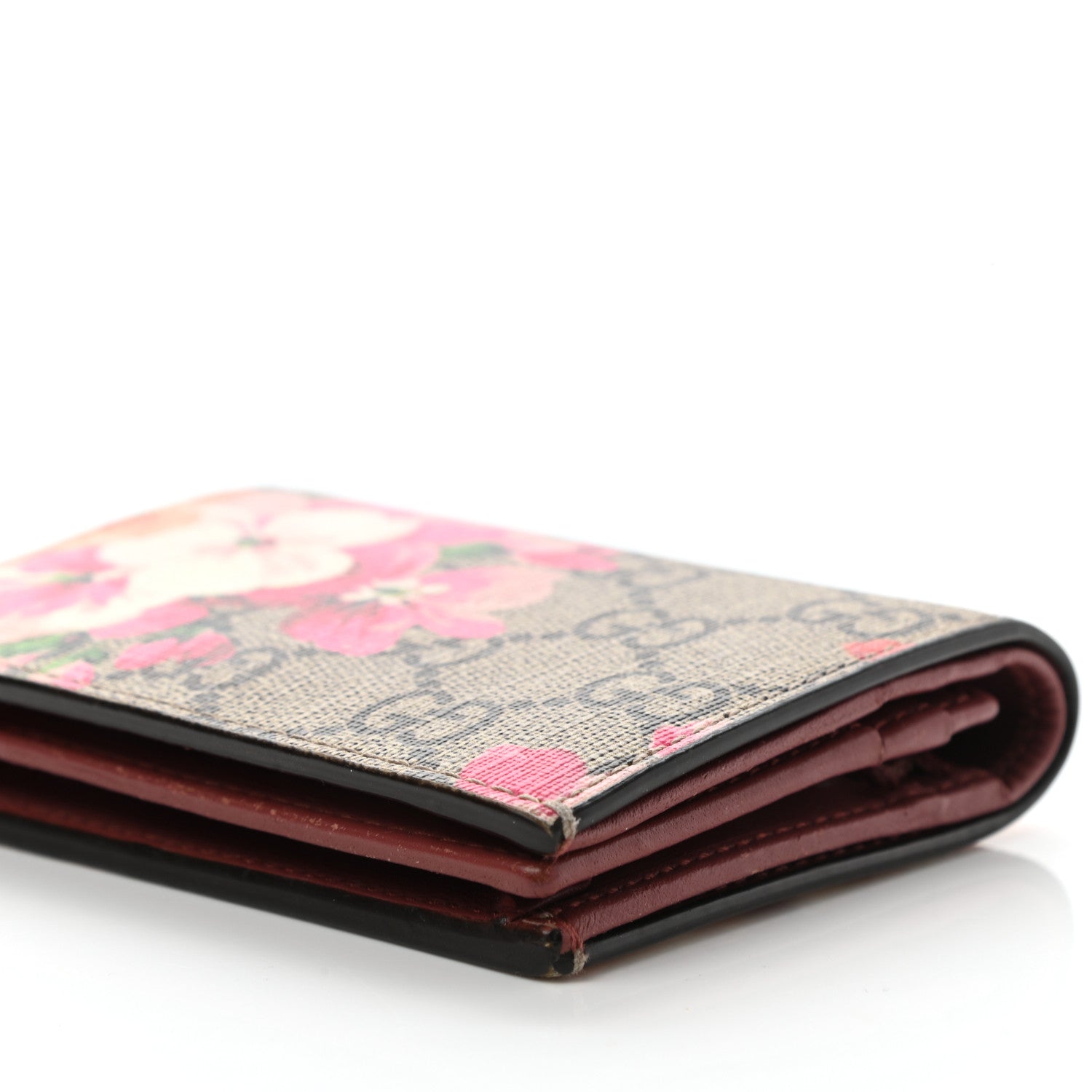 Gucci GG Supreme Monogram Blooms Card Case Beige Multicolor Dry Rose 11 of 11
