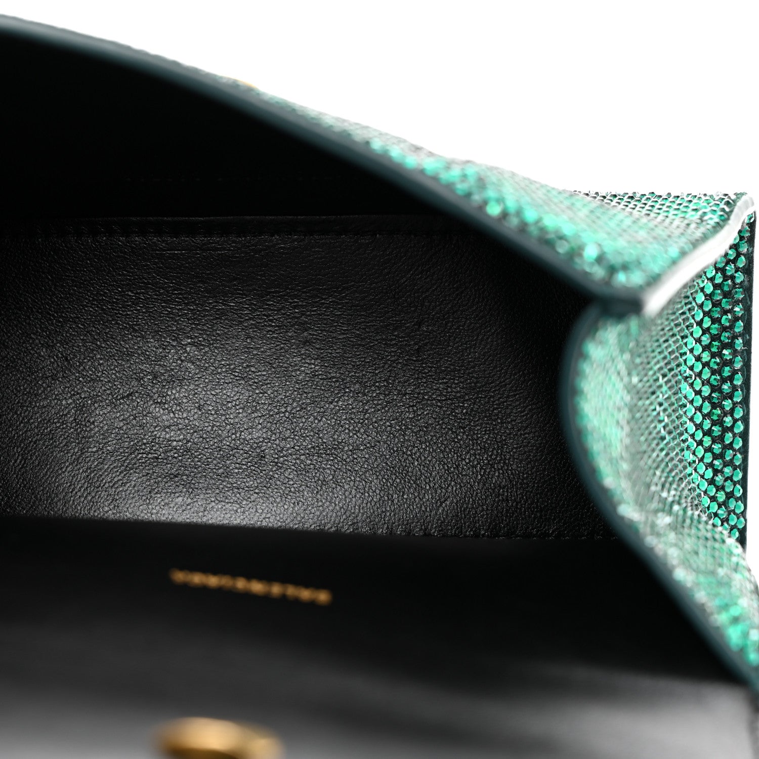 Balenciaga Strass Suede Hourglass Top Handle Bag XS Emerald 5 of 10