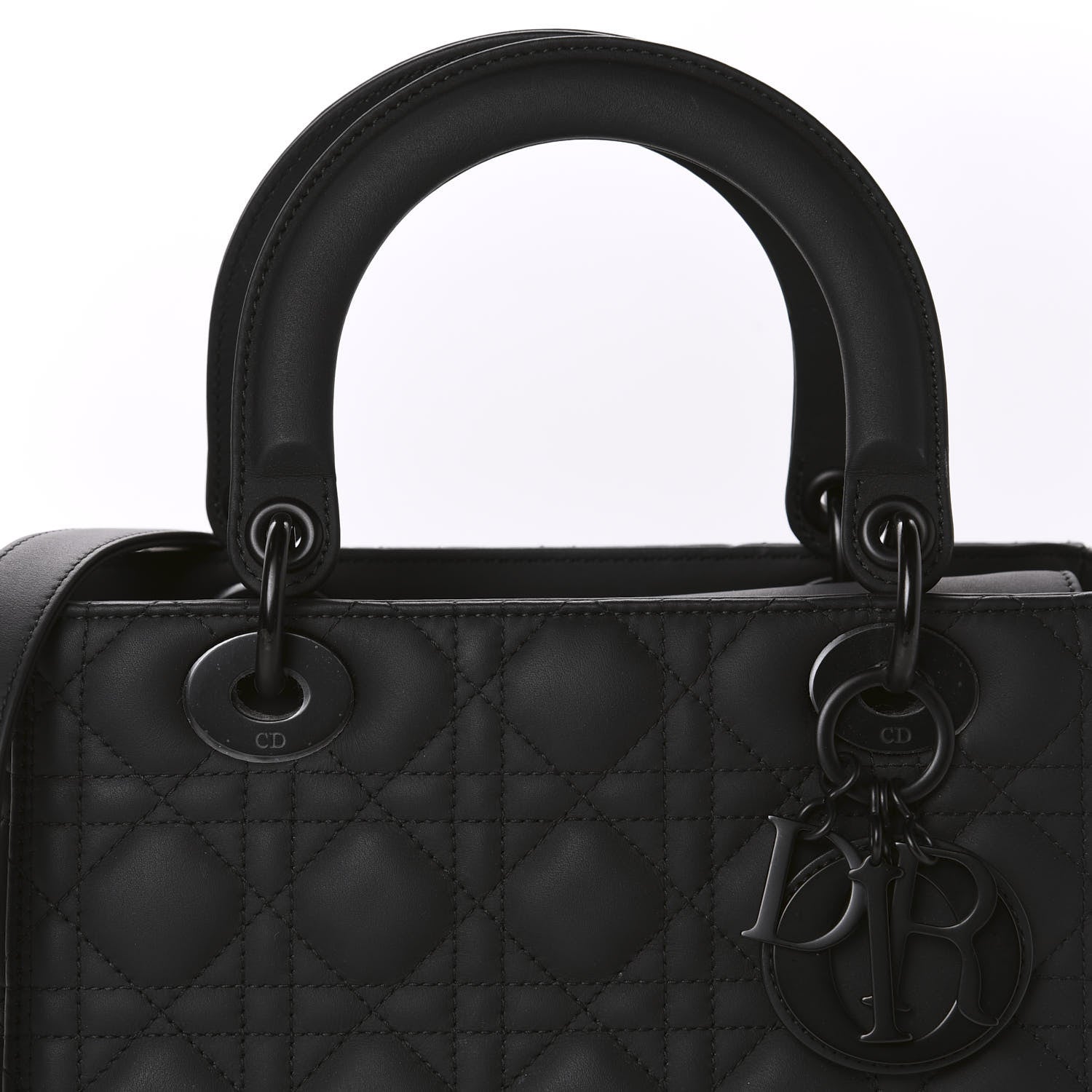 Christian Dior Ultra Matte Calfskin Cannage Medium Lady Dior Black 11 of 11