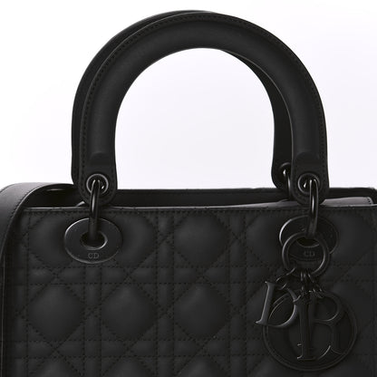Christian Dior Ultra Matte Calfskin Cannage Medium Lady Dior Black 11 of 11