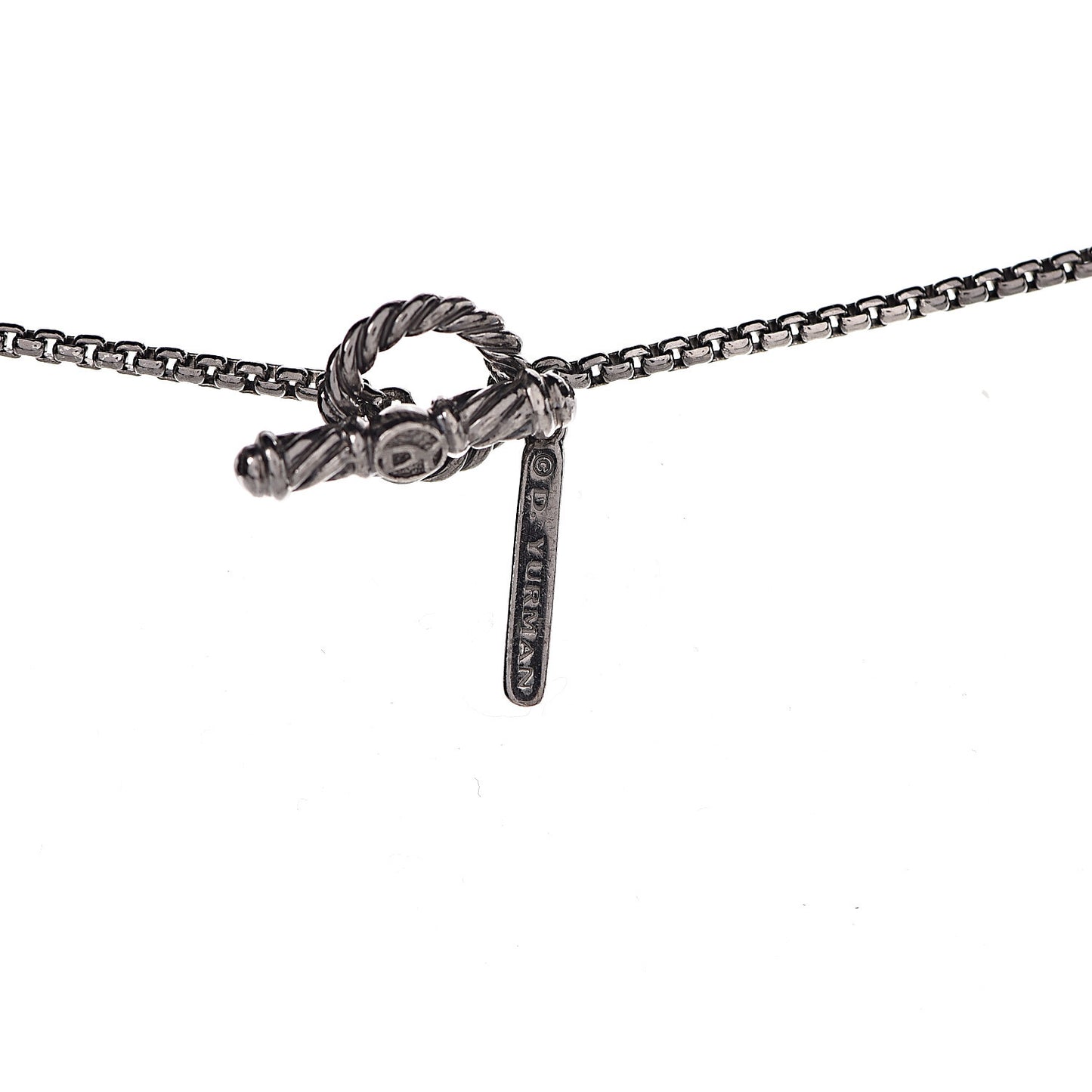 Sterling Silver Black Onyx Hematite Elements Chain Necklace
