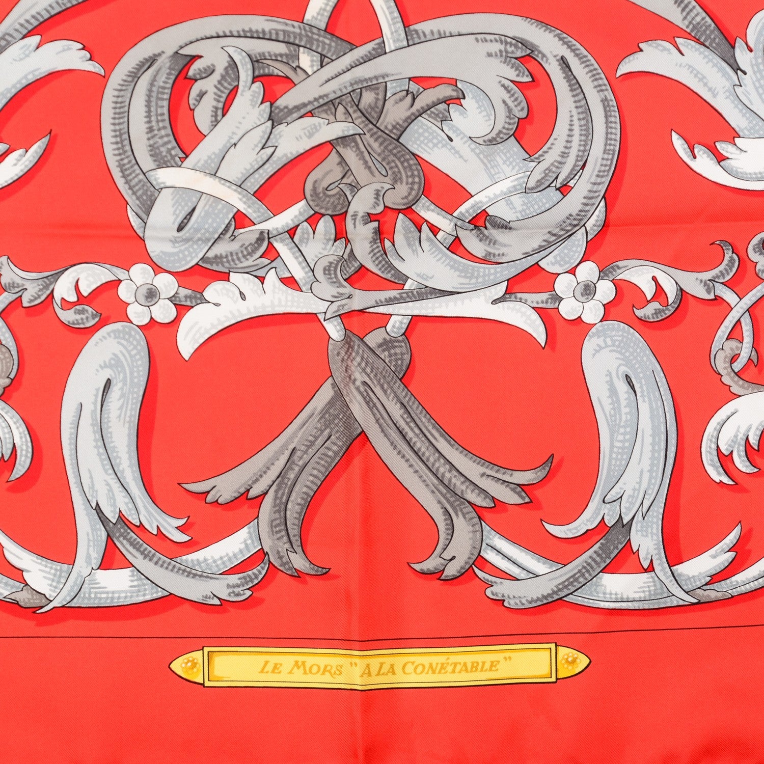 Hermes Silk Le Mors A La Conétable Scarf 90 3 of 6