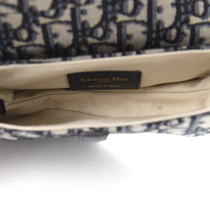 Christian Dior Oblique Mini Saddle Bag Blue 5 of 11