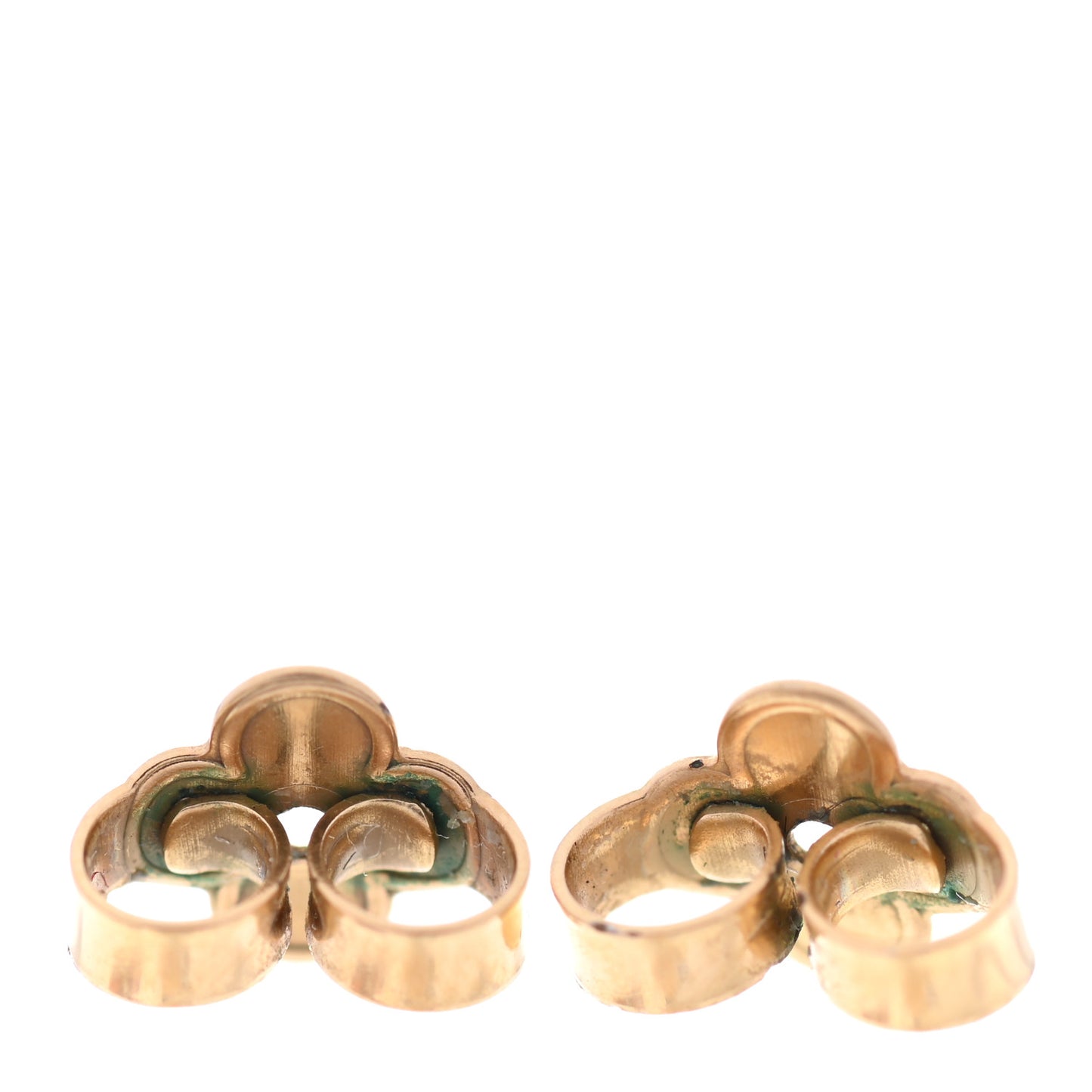 Brass Essential V Stud Earrings Gold