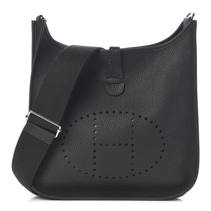 Hermes Taurillon Clemence Evelyne III PM Black 1 of 13