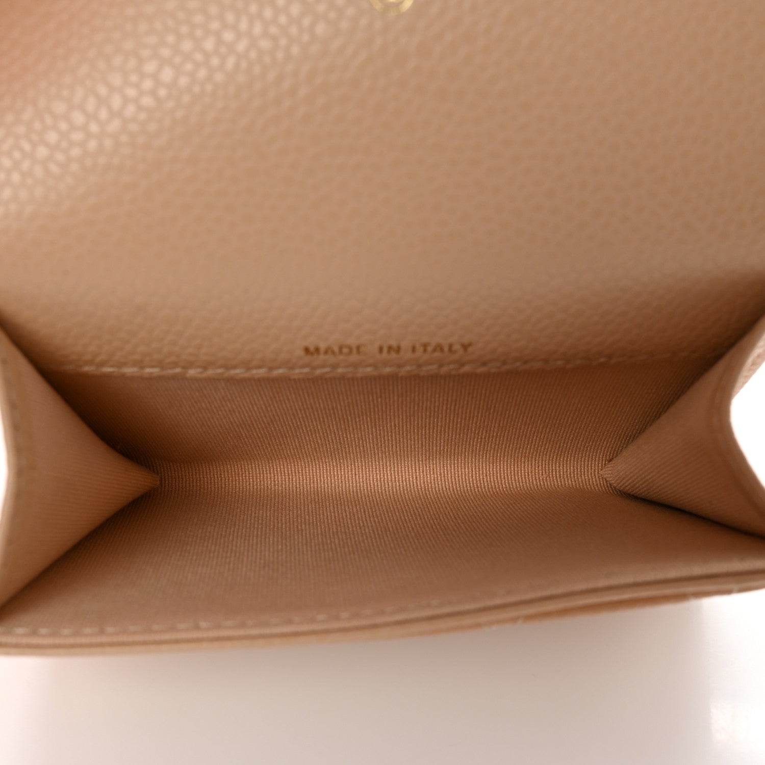 Chanel Caviar Quilted Flap Card Holder Wallet Light Beige 5 of 8