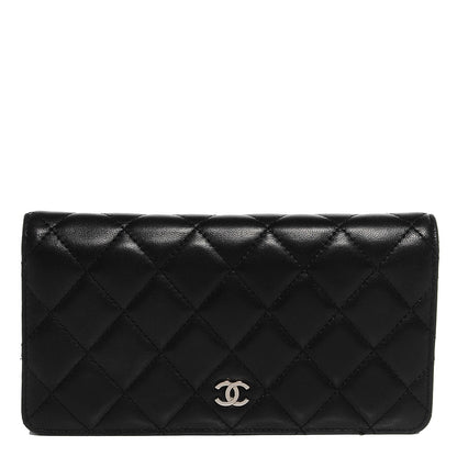 Chanel Lambskin Quilted Yen Wallet Black 1 of 7