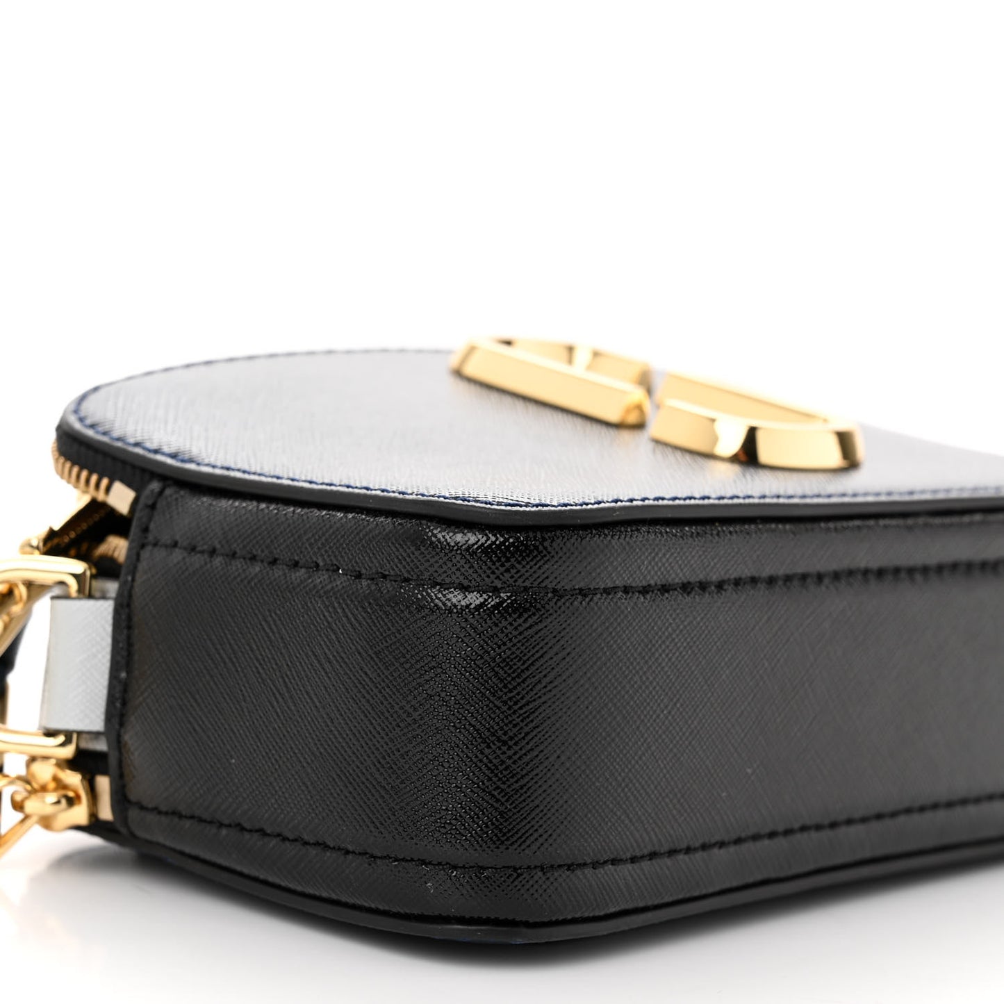 Saffiano Small Snapshot Camera Bag Blue Sea