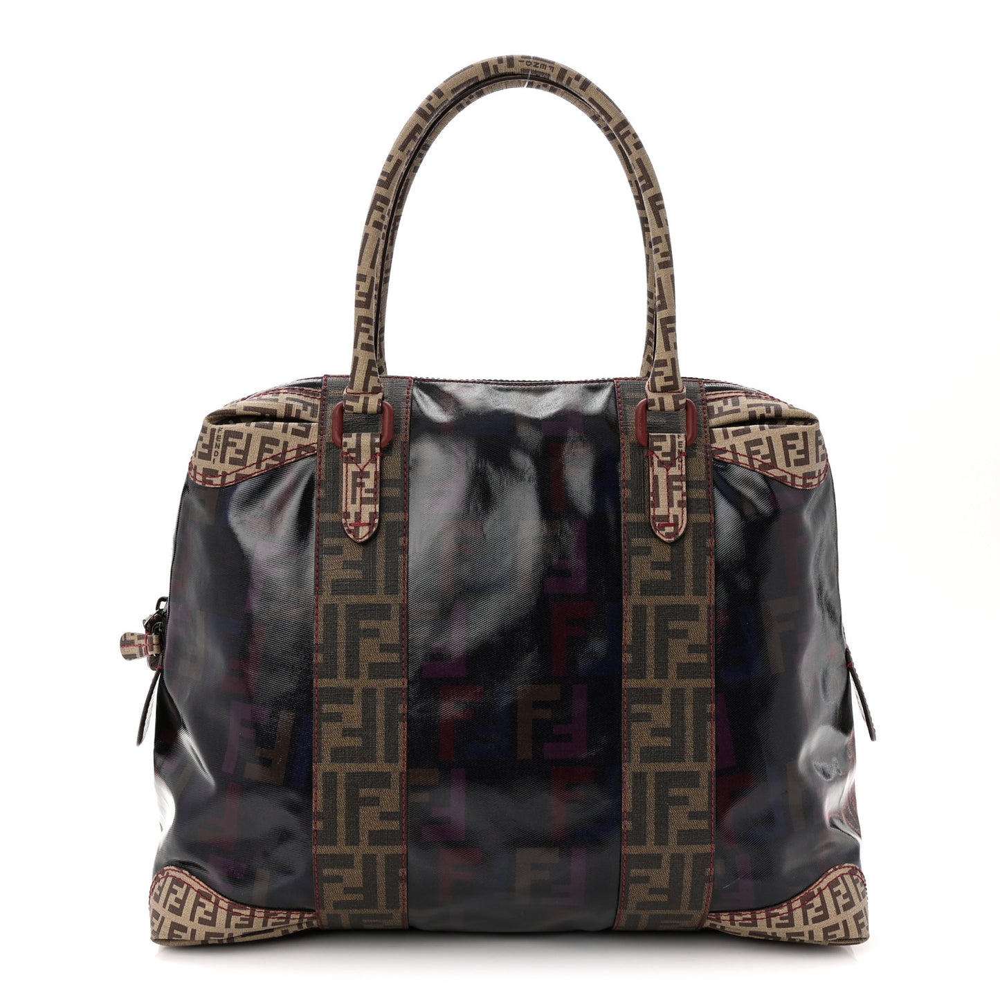 Zucca Zucchino Spalmati Large Mixed Media B Mix Tote Multicolor Tobacco