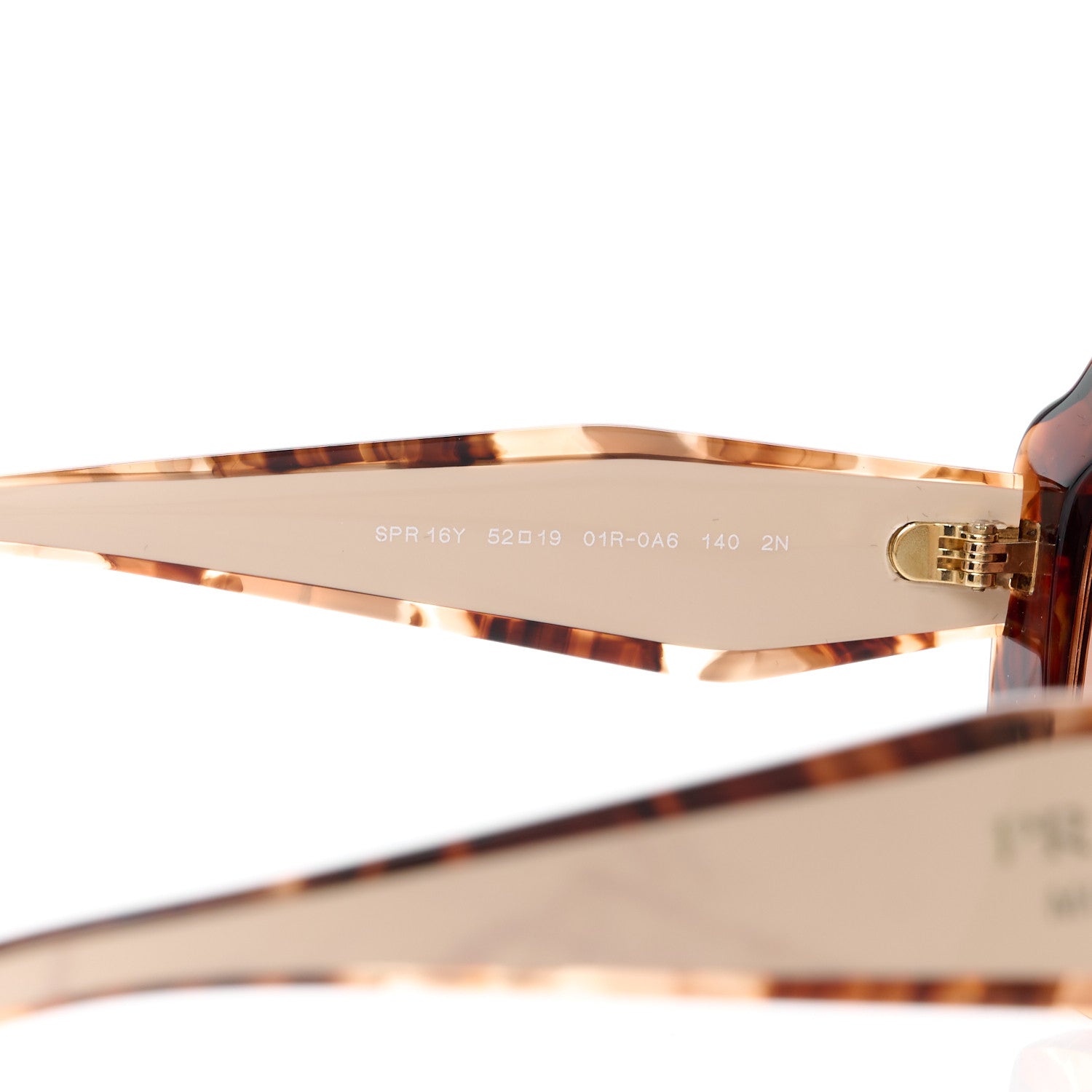 Prada Acetate Square Sunglasses SPR 16Y Havana Beige 5 of 8