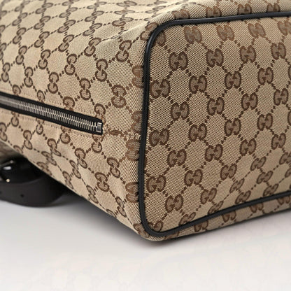 Gucci Monogram Dollar Calfskin O Drawstring Backpack Beige Ebony Testa di Moro Dark Chocolate 10 of 13