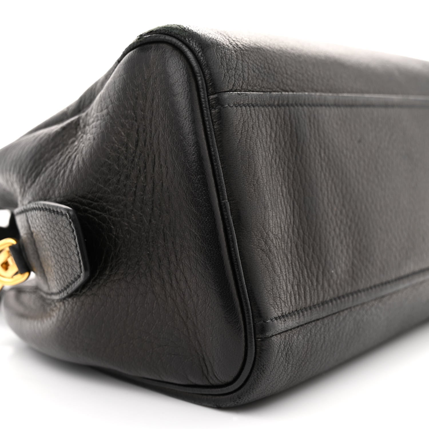 Prada Cervo Deerskin Tote Black 8 of 11