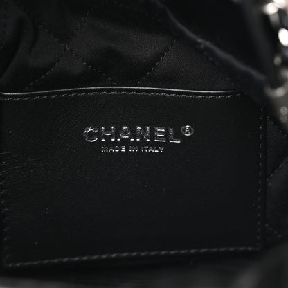 Chanel Metallic Shaded Calfskin Quilted Mini Chanel 22 Black Silver 6 of 11