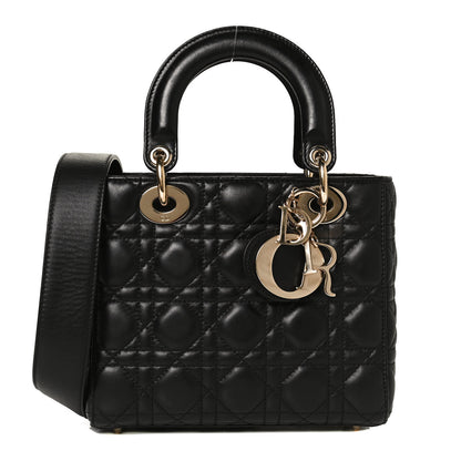 Christian Dior Lambskin Cannage Small Lucky Badges My Lady Dior Black 1 of 13