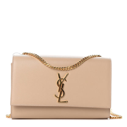 Saint Laurent Grain De Poudre Medium Monogram Kate Satchel Nude Powder 1 of 10