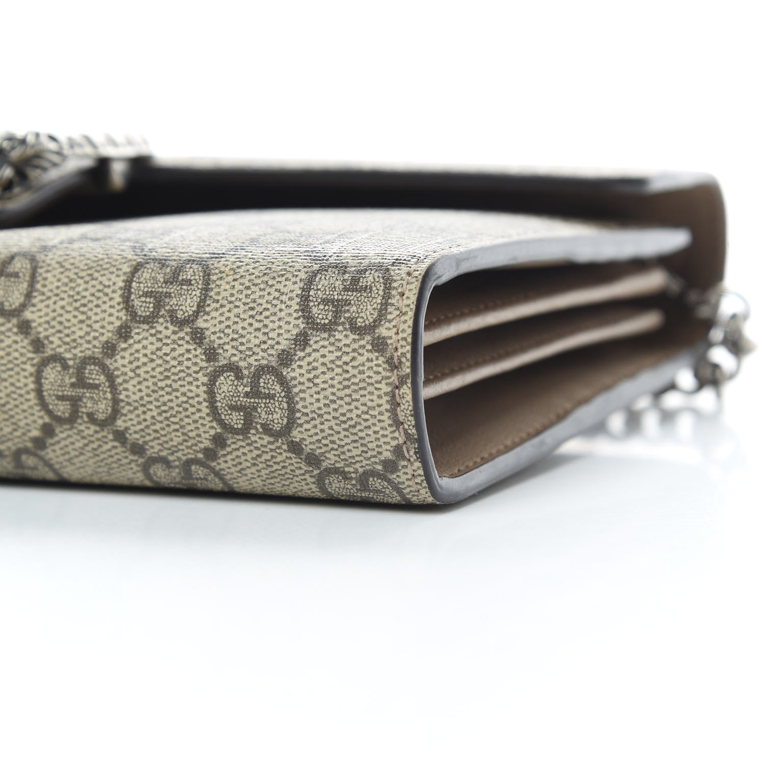 Gucci GG Supreme Monogram Mini Dionysus Chain Wallet Beige Taupe 10 of 12