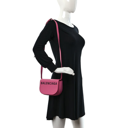 Balenciaga Signature Grained Calfskin Logo Print Ville Day Bag XS Rose Bubblegum Black 2 of 14