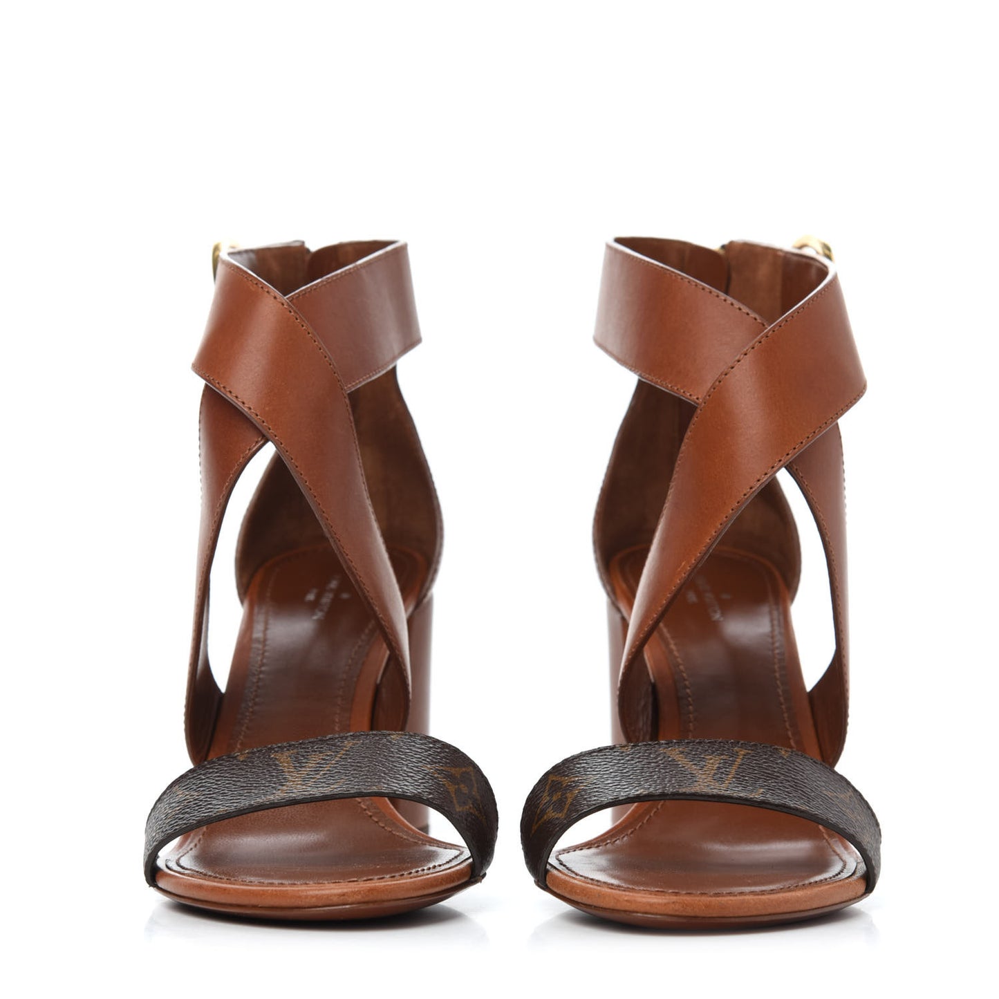 Calfskin Monogram Horizon Sandal 39 Cognac Brown