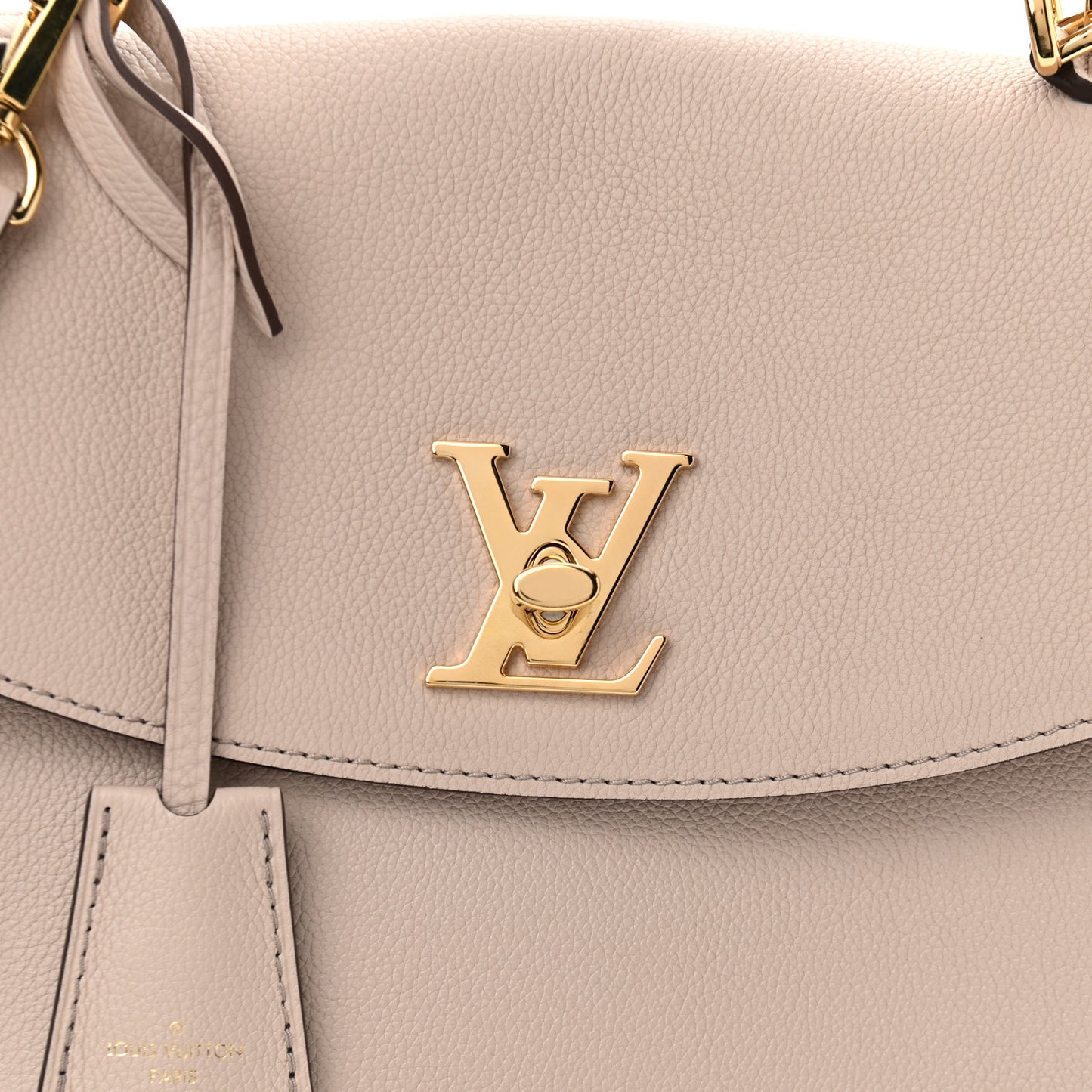 Soft Calfskin Lockme Ever MM Greige