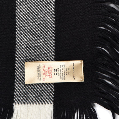 Burberry Merino Wool House Check Square Scarf Black 4 of 5