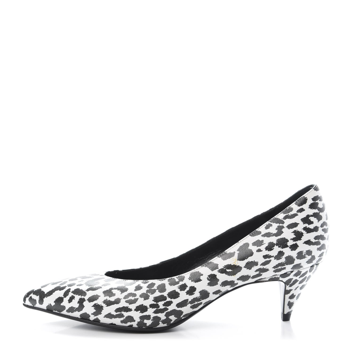 Saint Laurent Soft Calfskin Baby Cat Paris 50 Pumps Bianco 35 White Black 1 of 7