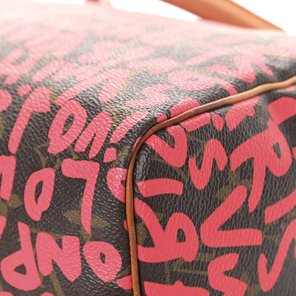 Louis Vuitton Monogram Graffiti Speedy 30 Fuchsia 8 of 11
