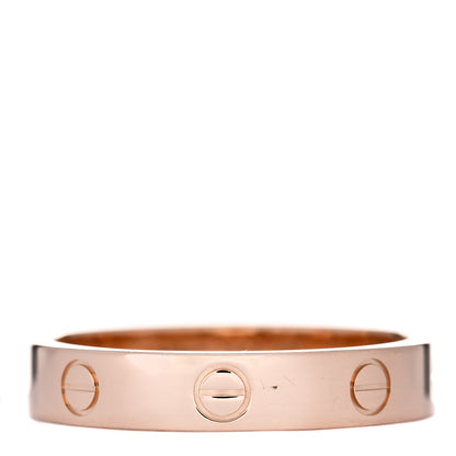 Cartier 18K Pink Gold 4mm LOVE Wedding Band Ring 58 8.25 1 of 4