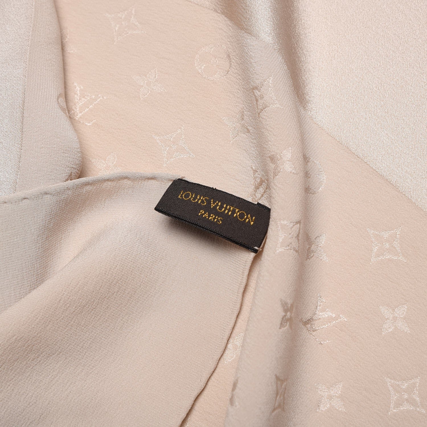 Louis Vuitton Silk Monogram Monaco Square Scarf Beige 6 of 7