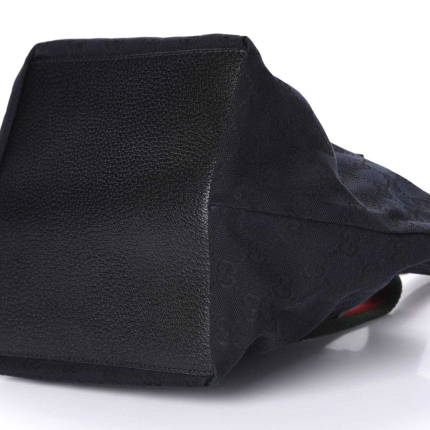 GG Monogram Small Web Handle Bucket Tote Black