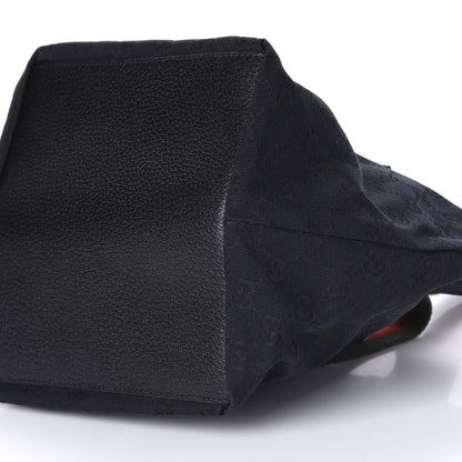 Gucci GG Monogram Small Web Handle Bucket Tote Black 7 of 10