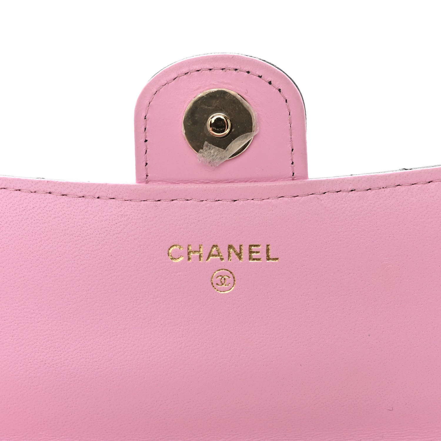 Chanel Lambskin Quilted Flap Phone Holder With Chain Black Lilac 6 of 11