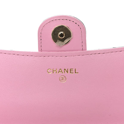 Chanel Lambskin Quilted Flap Phone Holder With Chain Black Lilac 6 of 11