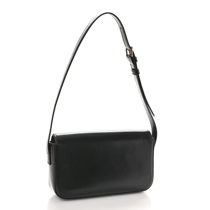 Celine Shiny Calfskin Triomphe Shoulder Bag Black 3 of 12