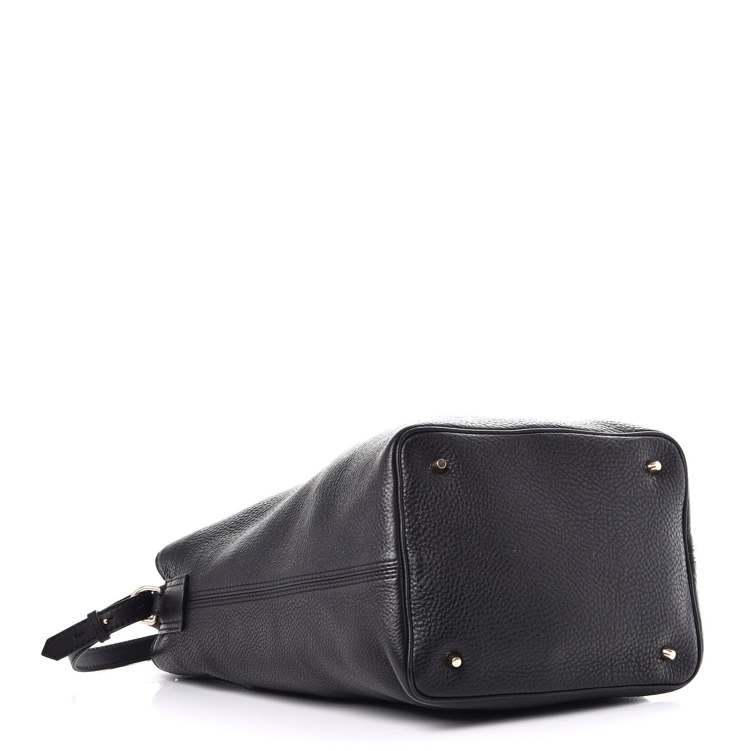 Burberry Grainy Calfskin Medium Check Ashby Hobo Black 5 of 9
