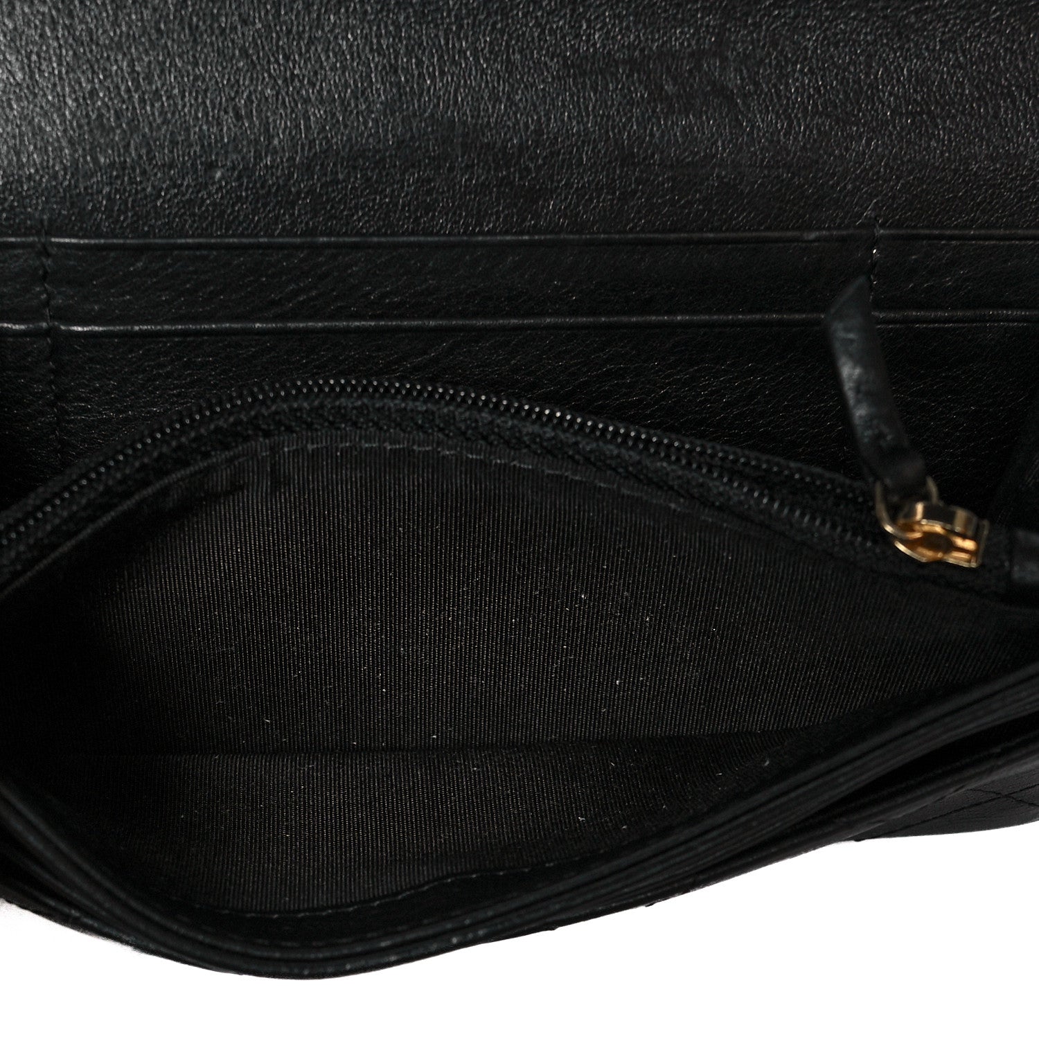Chanel Calfskin Diamond Stitched CC Wallet Black 6 of 9