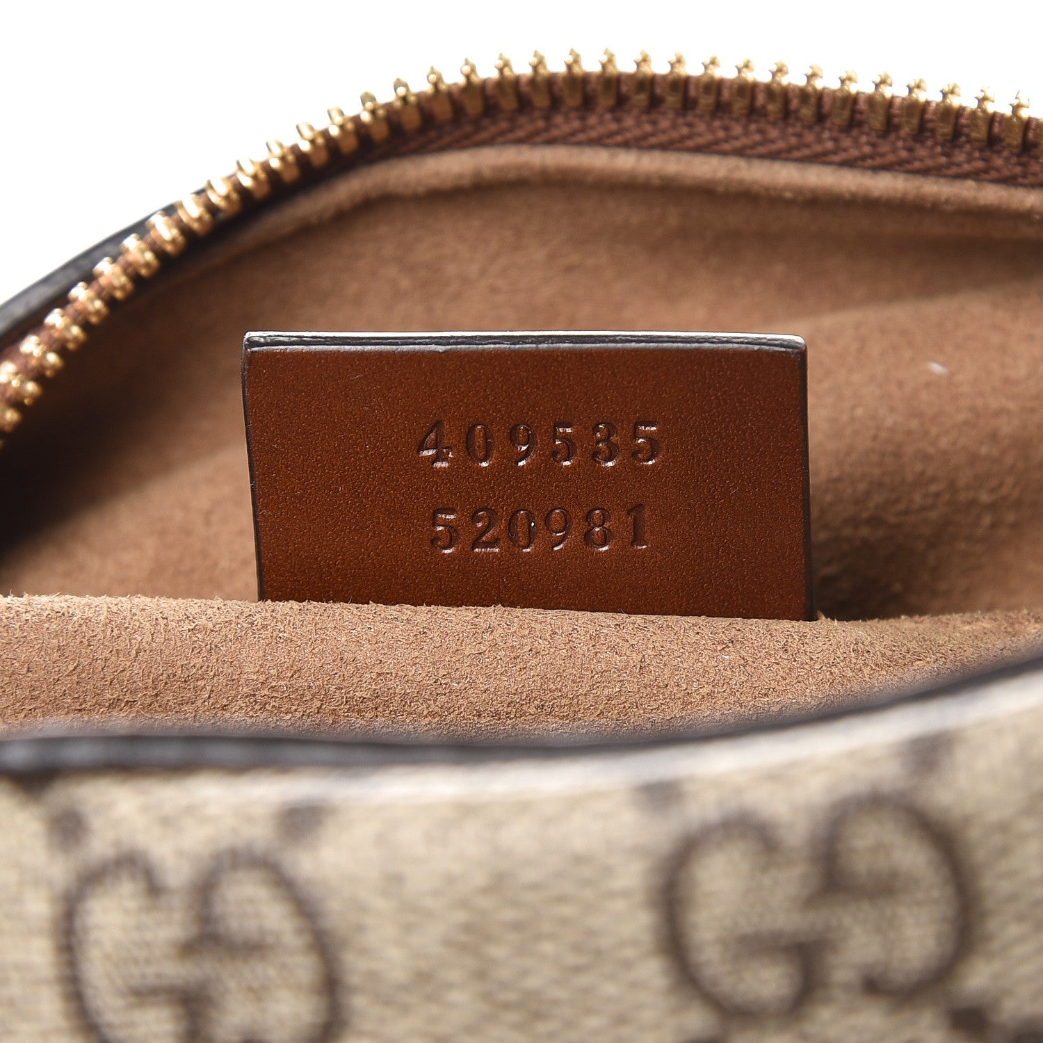 Gucci GG Supreme Monogram Cuoio Toscano Mini Chain Shoulder Bag Beige Ebony Cuir 7 of 8