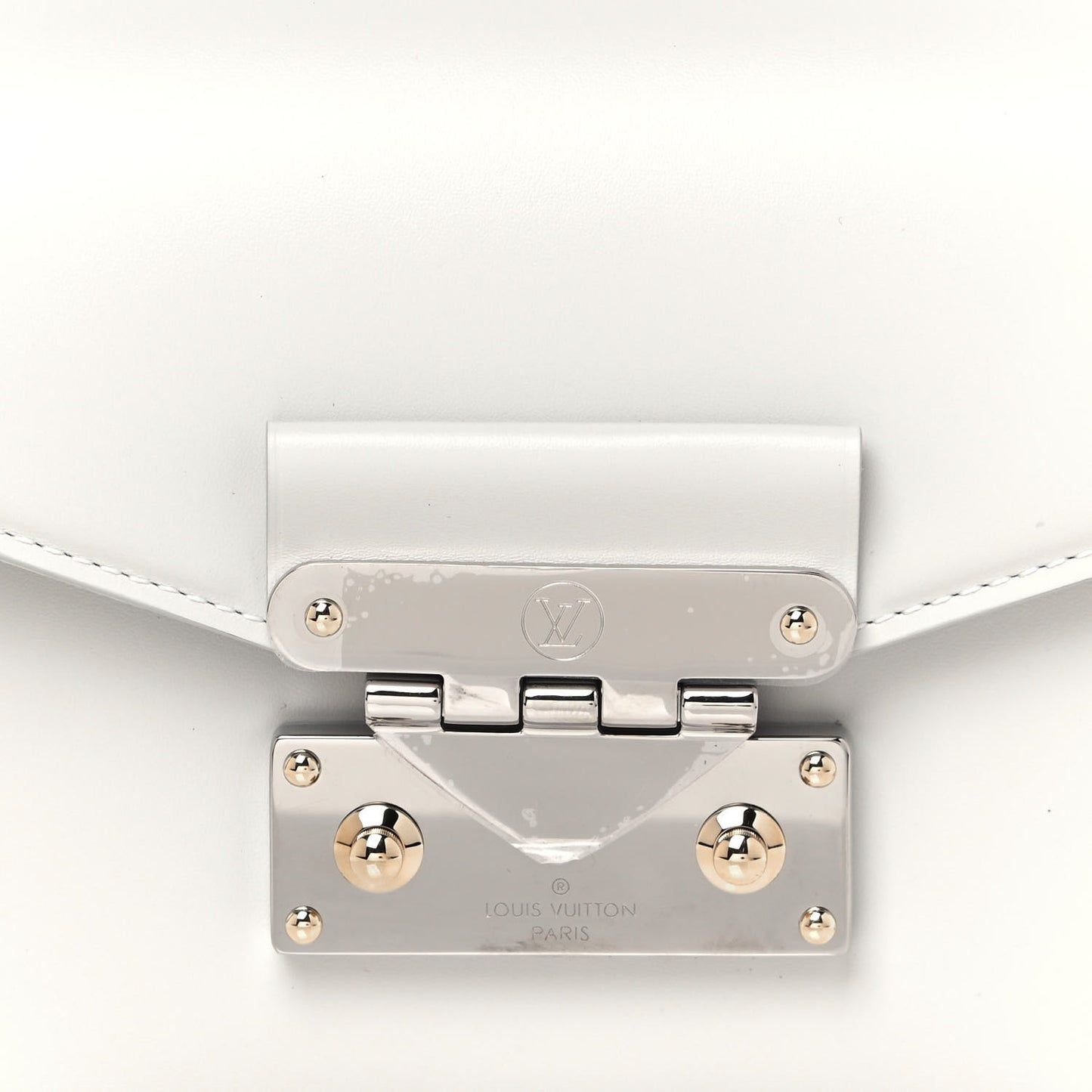 Calfskin Reverse Monogram Swing White