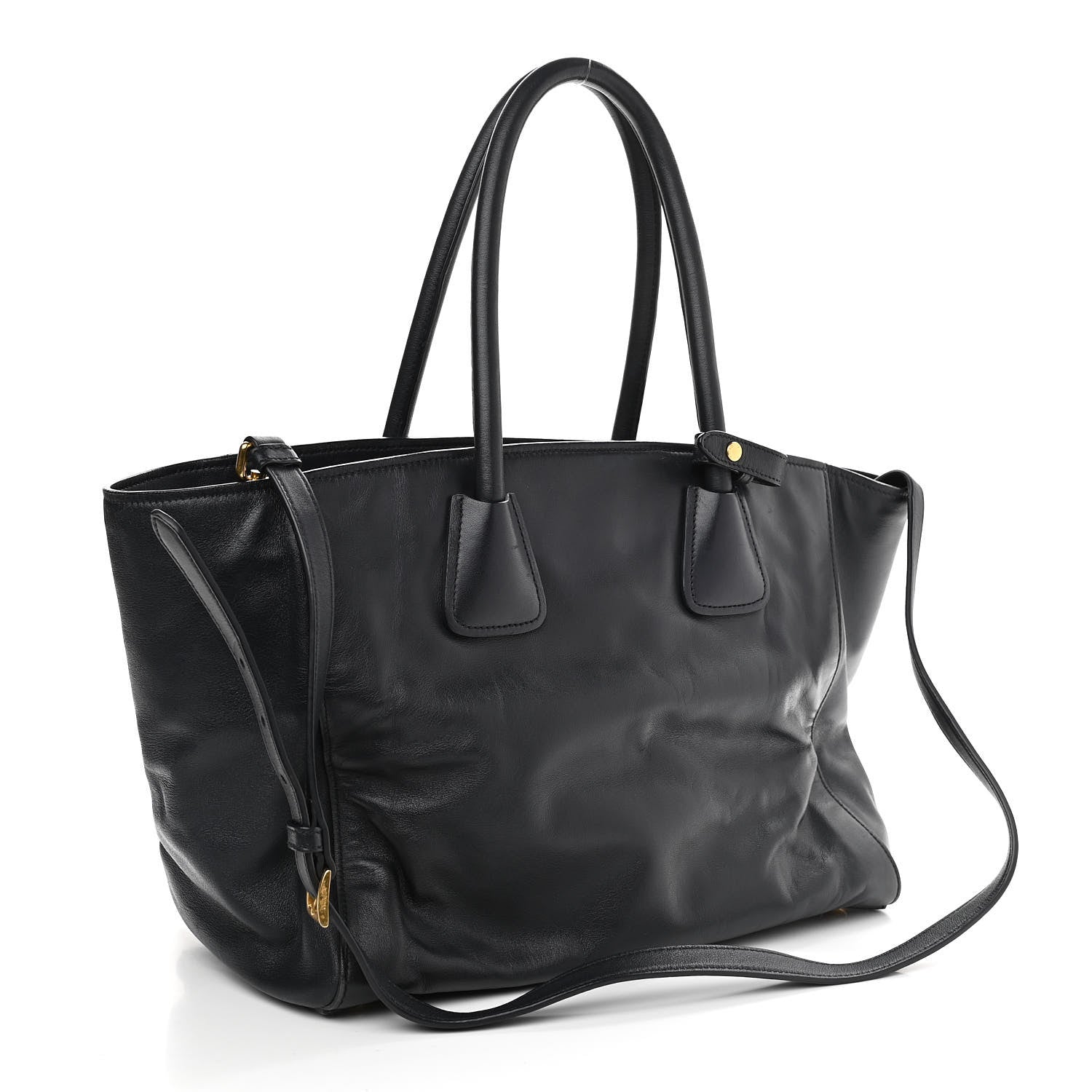 Prada Soft Calf Shopping Tote Baltico 3 of 11