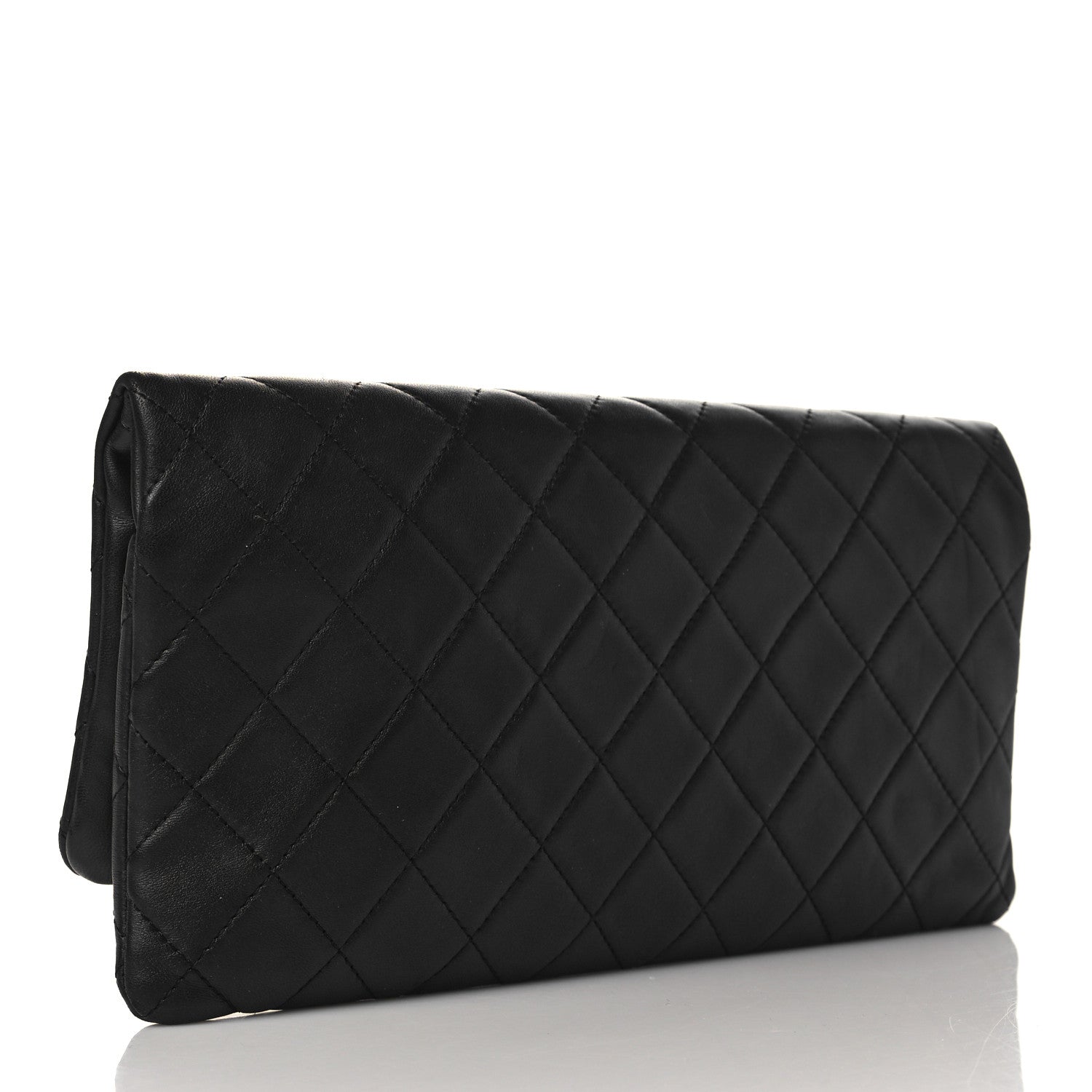Chanel Lambskin Quilted CC Beauty Clutch Black 4 of 10