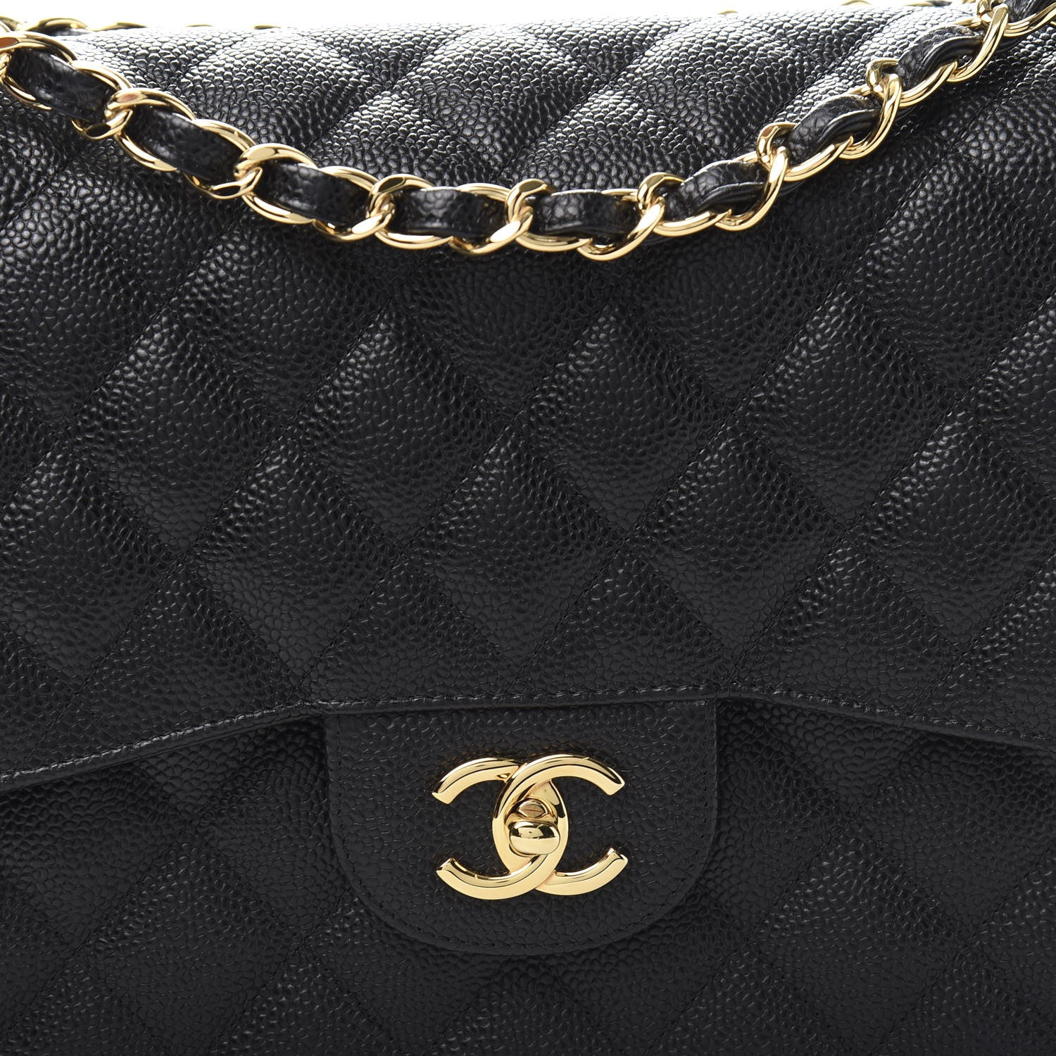 Chanel Caviar Quilted Jumbo Double Flap Black 10 of 11
