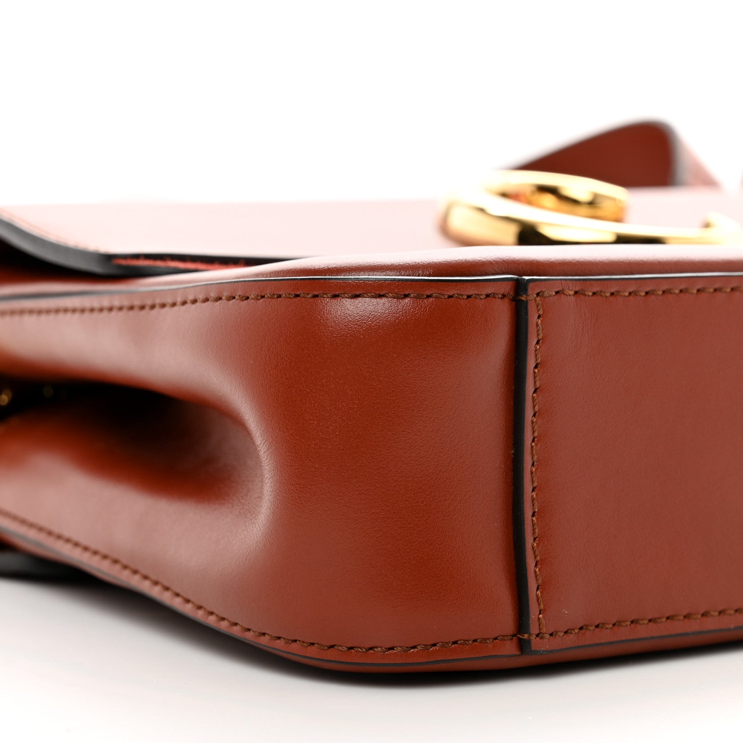 Chloe Calfskin Small C Double Carry Sepia Brown 7 of 9