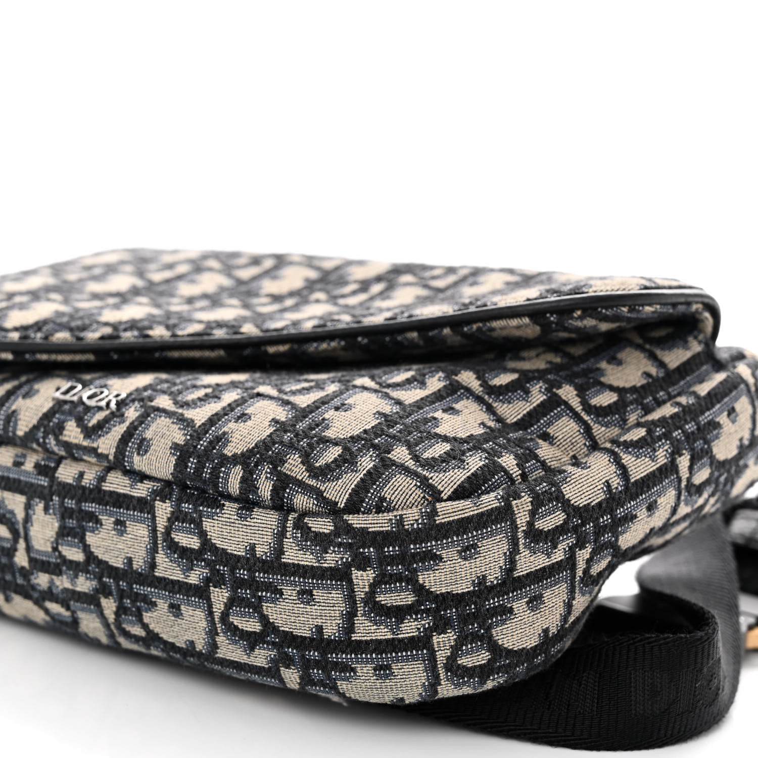 Christian Dior Oblique World Tour Saddle Belt Bag Beige Black 10 of 10