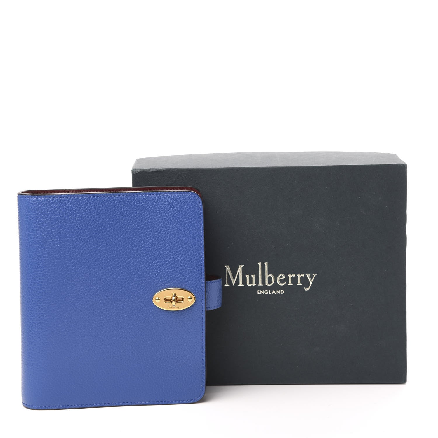 Mulberry Natural Grain Calfskin Postman's Lock Agenda Porcelain